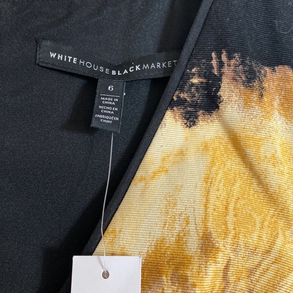 White House Black Market SL Dark Grand Floral Sheath Dress - Picture 7 of 7